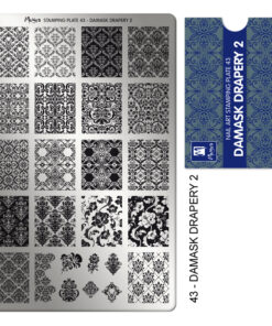 Moyra Stamping Plaat 43 Damask Drapery 2