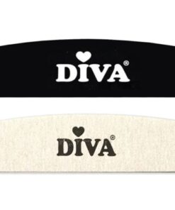 Diva Hygiëne Half Moon Systeem Zebra Vijlen 100 grit 25 pcs inclusief Plastic Handle