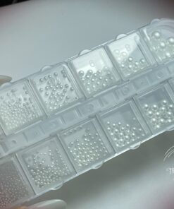 Nail Art Box Pearl White