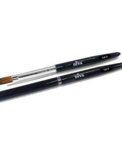 Gel penseel #8 Zwart met dop 13mm