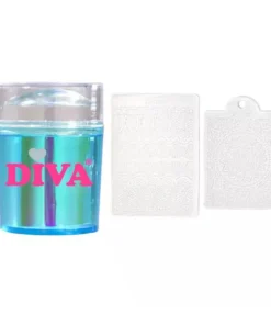 Diva Holo Rainbow Stamper Blue incl. 2 kleine plaatjes