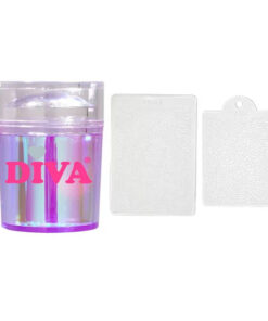 Diva Holo Rainbow Stamper Purple incl 2 kleine plaatjes