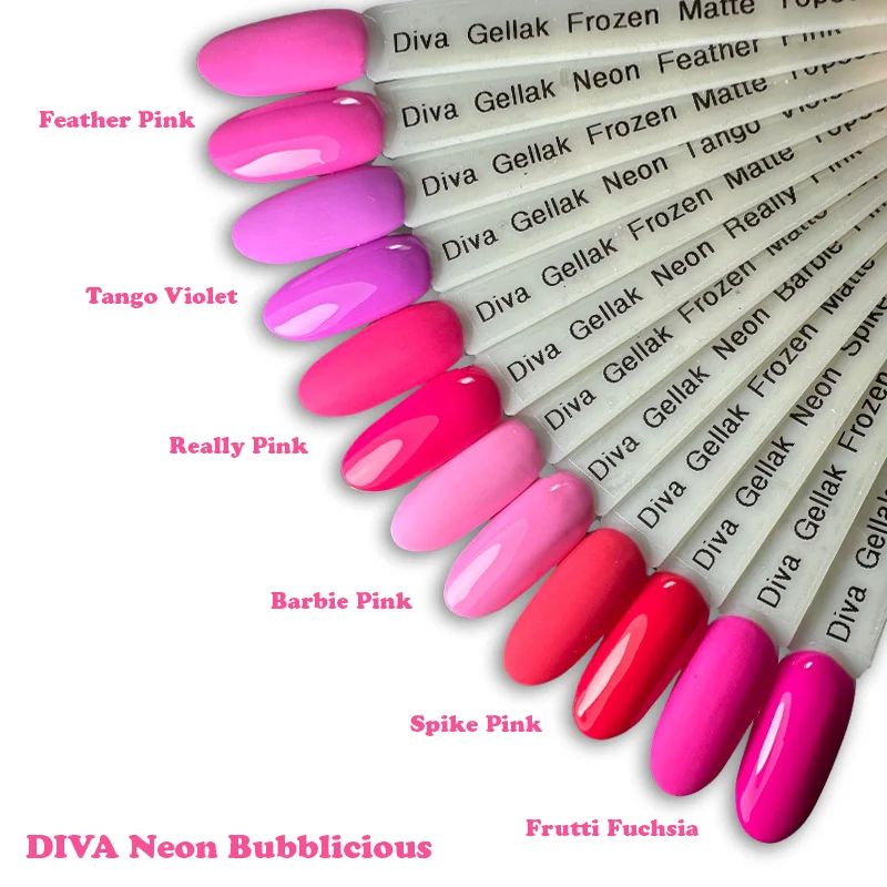 DIVA Gellak Neon Skittles + Bubblicious Collection 12x 10 ml - Afbeelding 2