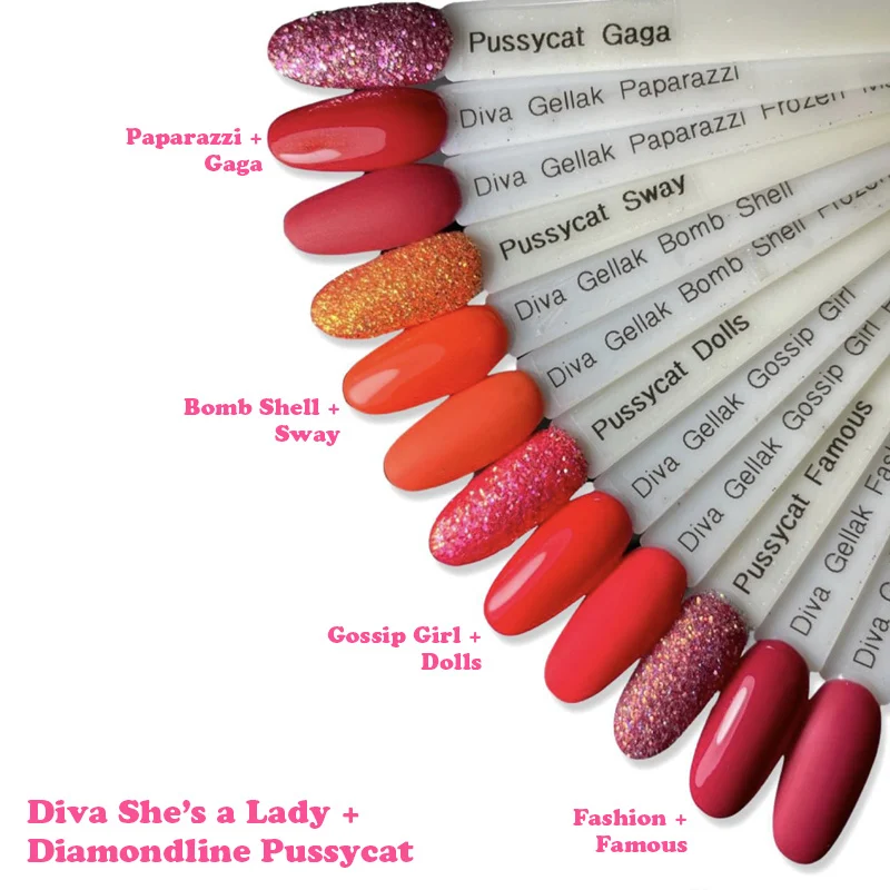 DIVA Gellak She's a Lady Collection 4x 10 ml - Afbeelding 2