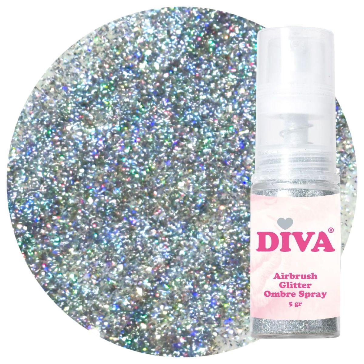 Diva Airbrush Glitterspray set 6 stuks-Set 1 - Afbeelding 3