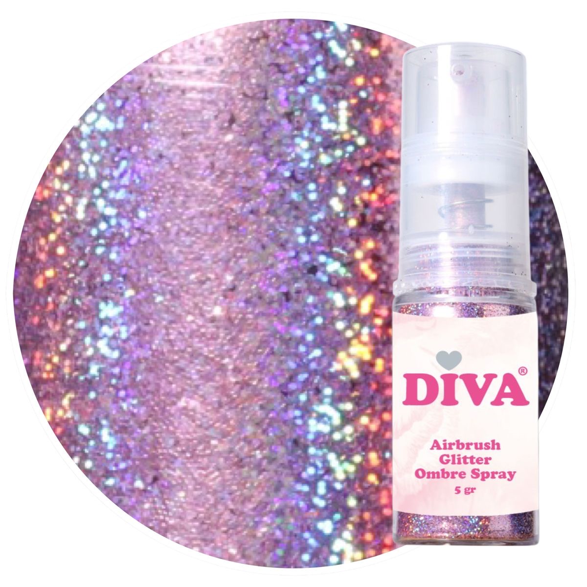 Diva Airbrush Glitterspray set 6 stuks-Set 1 - Afbeelding 7