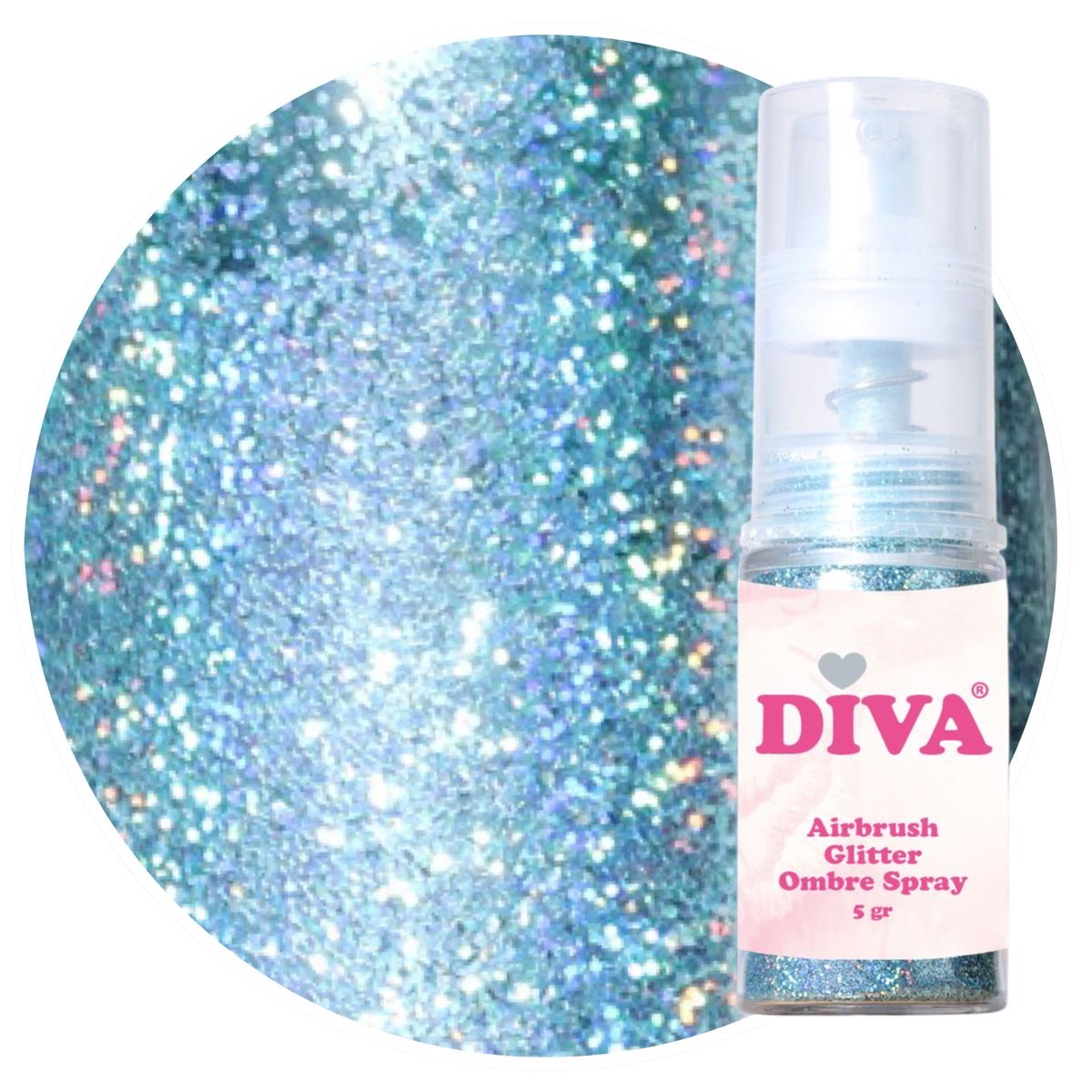 Diva Airbrush Glitterspray set 6 stuks-Set 1 - Afbeelding 5