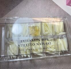 Extension Tips Stiletto Naturel 500 st x 10 maten
