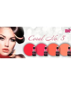 DIVA Gellak Coral No.5 Collection 4x 10 ml # met gratis Colorpop Stickers